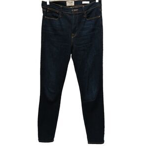 FRAME Le High Skinny Crop Jeans Womens Blue Dark Wash High Rise Stretch Dame 31